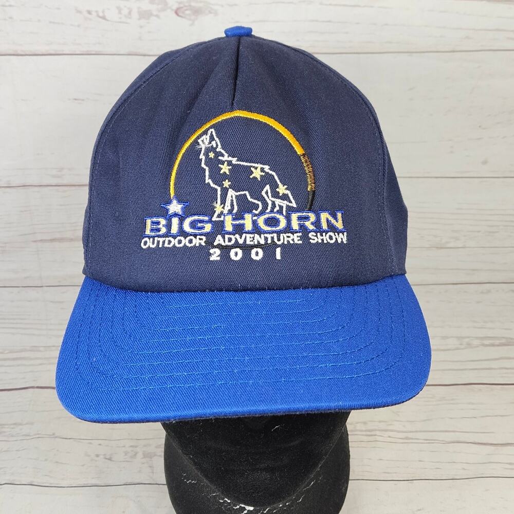 Big Horn Outdoor Adventure Show 2001 Wolf Baseball Cap Men's Adjustable Navy